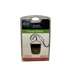 Travel Wallet Black Crossbody Adjustable Strap Versatile Bi-Fold Design MoDA